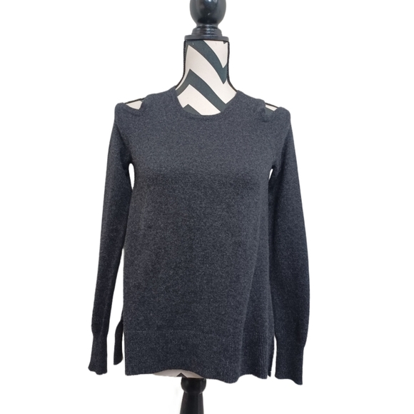 Central Park West 100% Cashmere Cold Shoulder Sweater - Picture 1 of 15